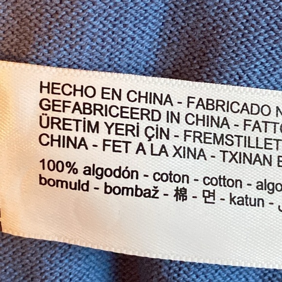 NWT. Massimo Dutti Man Blue Cotton V-Neck Sweater. Size XL. - Picture 10 of 11